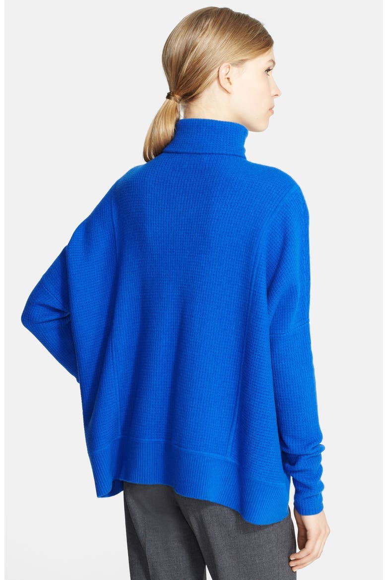 Waffle Knit Cashmere Turtleneck, Alternate, color, BLUE OLYMPUS