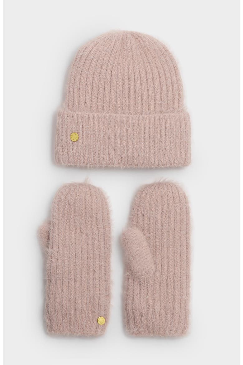Gift Boxed Hat and Mitten Set, Alternate, color, Blush Pink