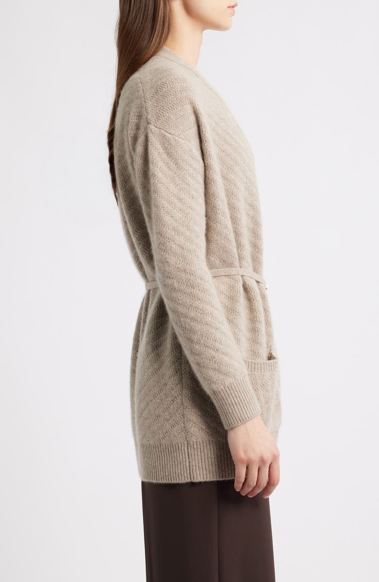 Elie Tahari The Diane Cashmere Open Front Cardigan, Alternate, color, Beige Heather