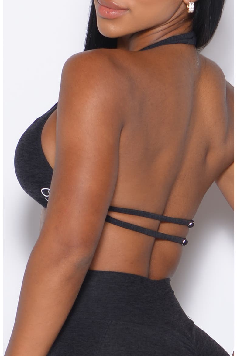 Butterfly Sports Bra, Alternate, color, Heathered Black