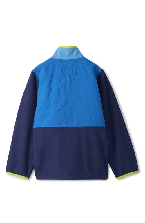 Hatley Kids' Colorblock Polar Fleece Jacket In Blue