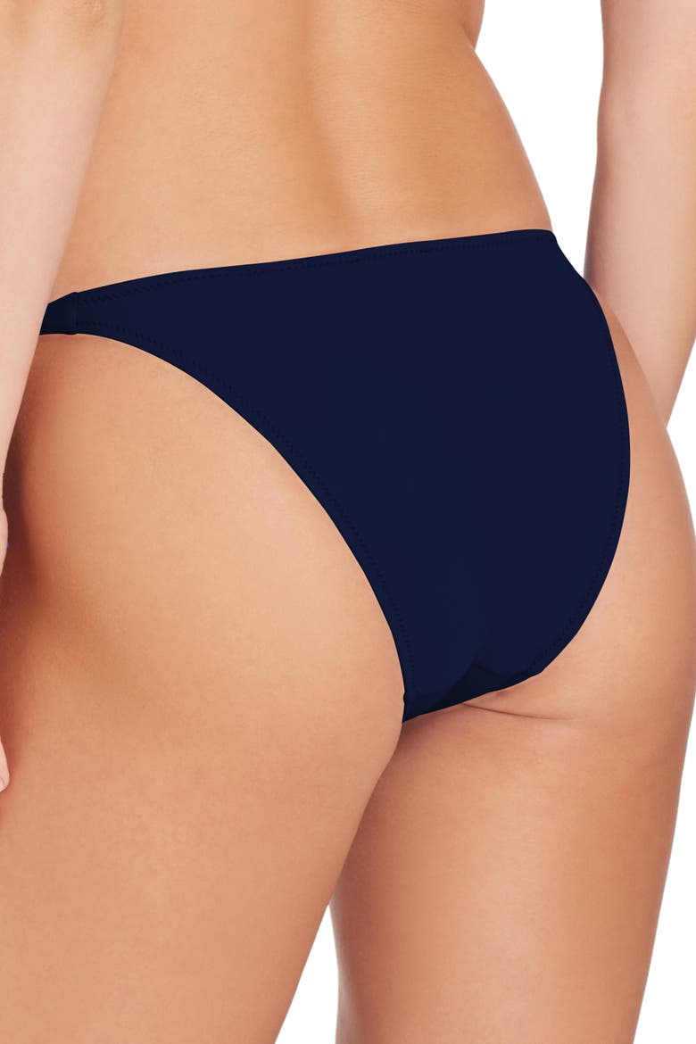 Milos Side Tie Bikini Bottom, Alternate, color, Navy blue