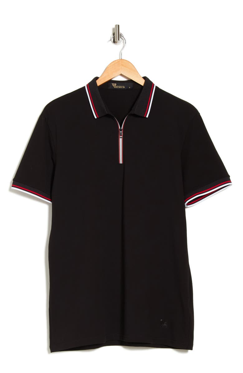 T.R. PREMIUM Tipped Short Sleeve Knit Polo, Alternate, color,