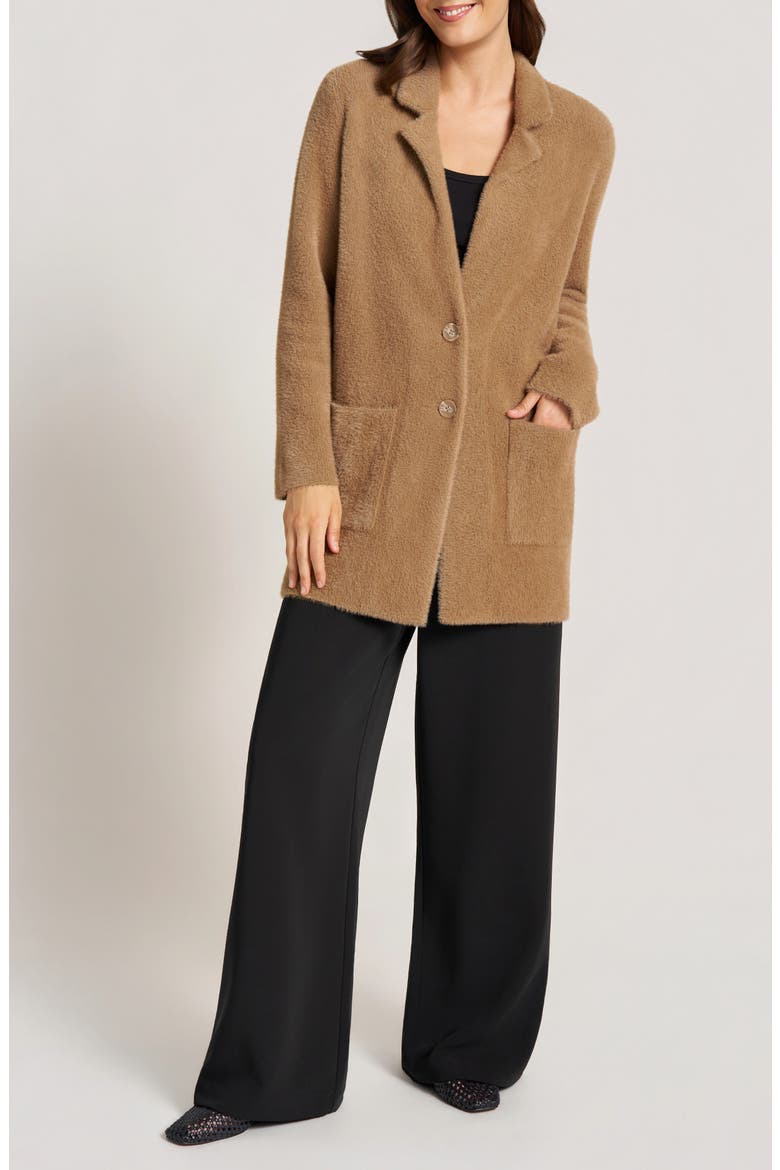 Vesper Two-Button Coatigan, Alternate, color, CAMEL