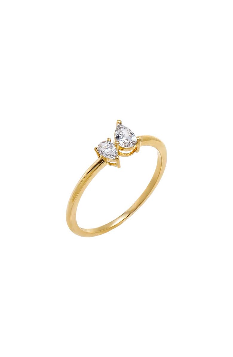 BY ADINA EDEN Lab Grown Diamond Double Pear Ring, Main, color, Gold