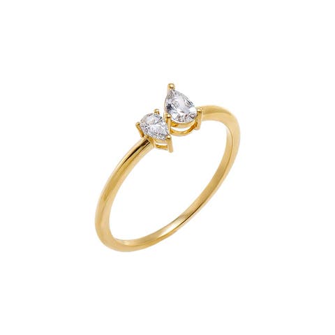 Lab Grown Diamond Double Pear Ring