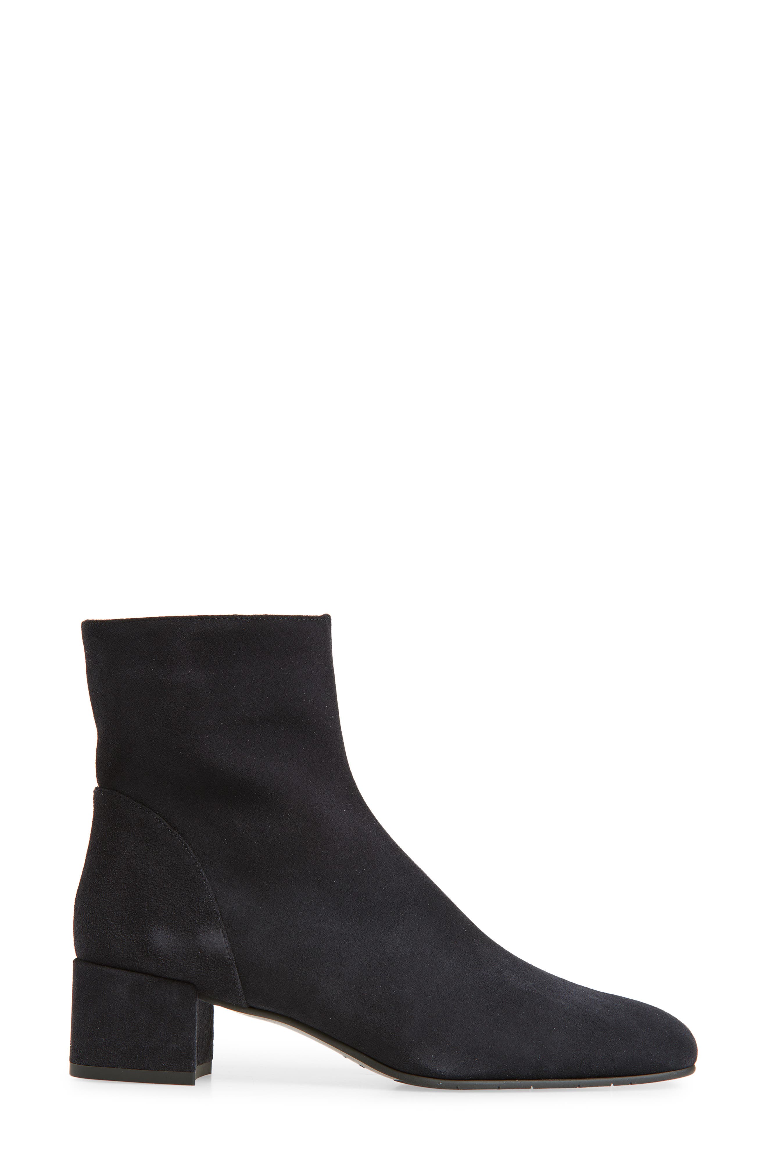 Aquatalia Loretta Weatherproof Suede Bootie, Alternate, color, Navy Suede