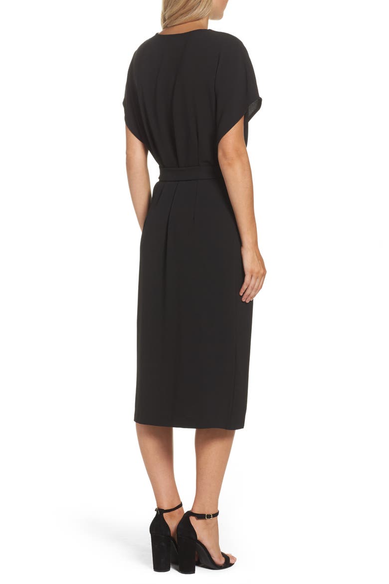 Rita Wrap Dress (Nordstrom Exclusive), Alternate, color, BLACK