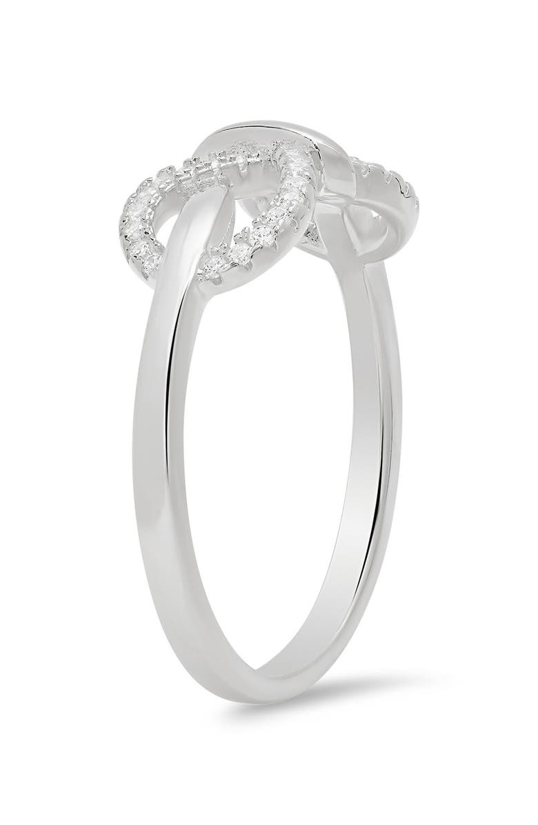 Queen Jewels Cubic Zirconia Infinity Love Knot Ring, Alternate, color, 