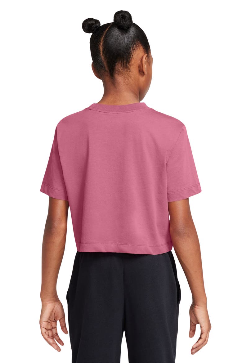 Kids' Sportswear Cotton Graphic T-Shirt, Alternate, color, PEONY