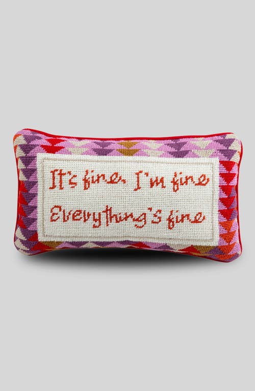 Furbish Needlepoint Pillow In Multi