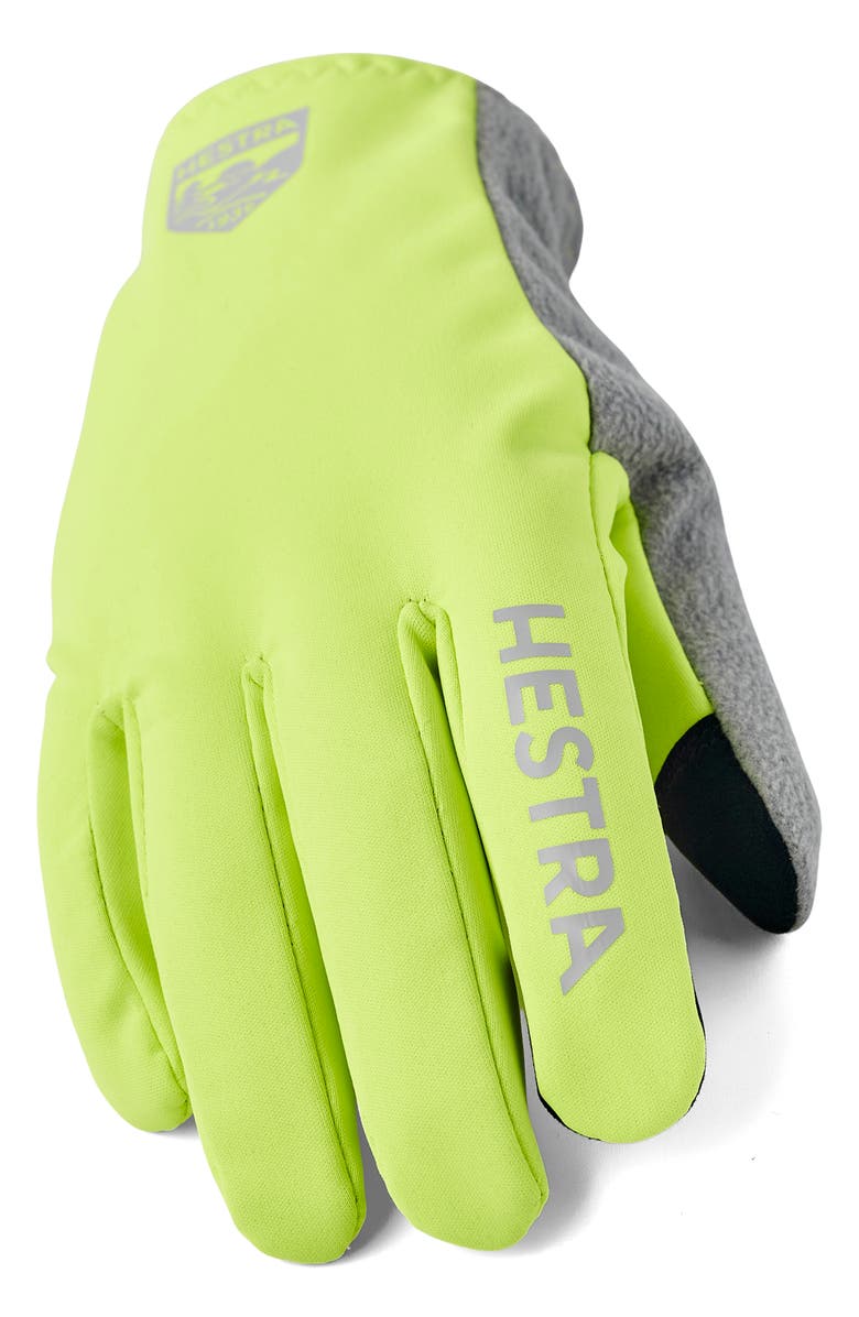 Hestra Runners Running Gloves, Alternate, color, Yellow High Viz