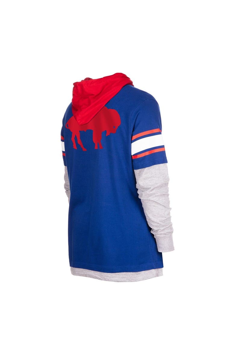 New Era Men's New Era  Royal Buffalo Bills  Throwback Long Sleeve Hoodie T-Shirt, Alternate, color, 