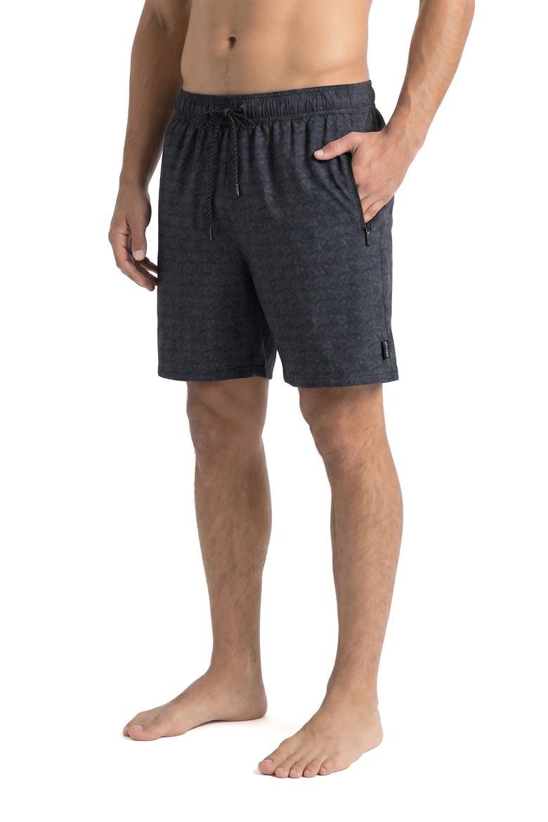 Ocean Motion Volley Swim Trunks, Alternate, color, BLACK