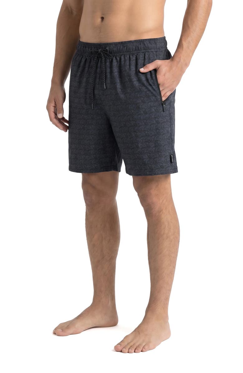 Spyder Ocean Motion Volley Swim Trunks, Alternate, color, Black
