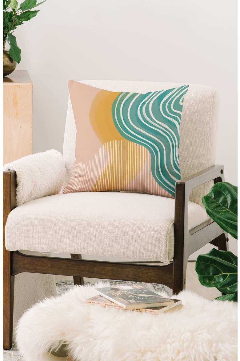 Rachel Szo Morning Swim Outdoor Throw Pillow, Alternate, color, GREEN