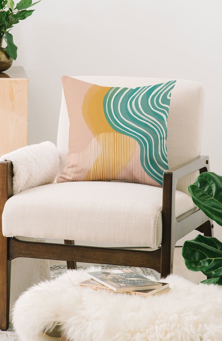 Deny Designs Rachel Szo Morning Swim Outdoor Throw Pillow, Alternate, color, Green