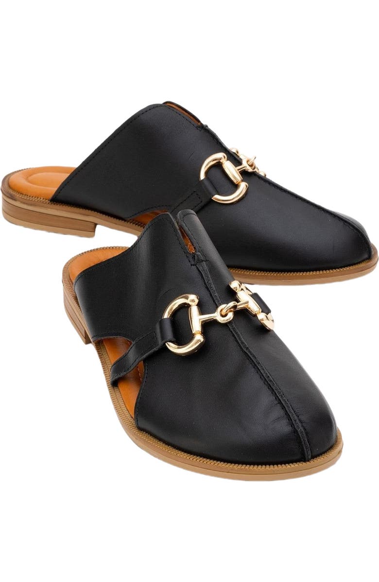 Forever & Always Shoes Favor Leather Mules, Main, color, Black Leather