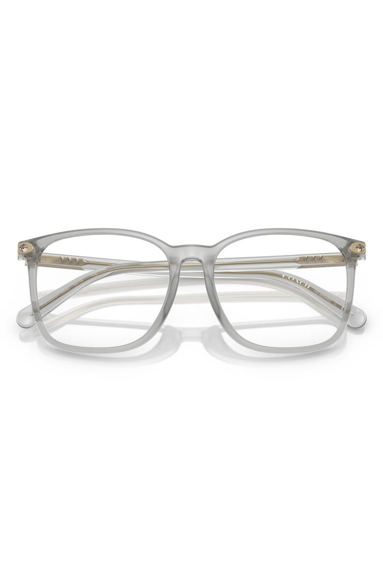 COACH 55mm Square Optical Glasses, Alternate, color, Transparent Dove / Demo Lens
