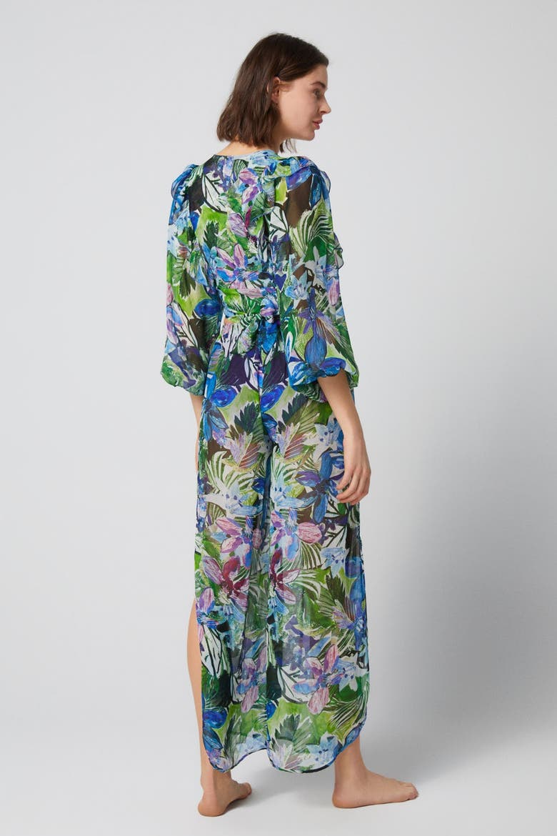 Flowers Anemon Pants, Alternate, color, Blue