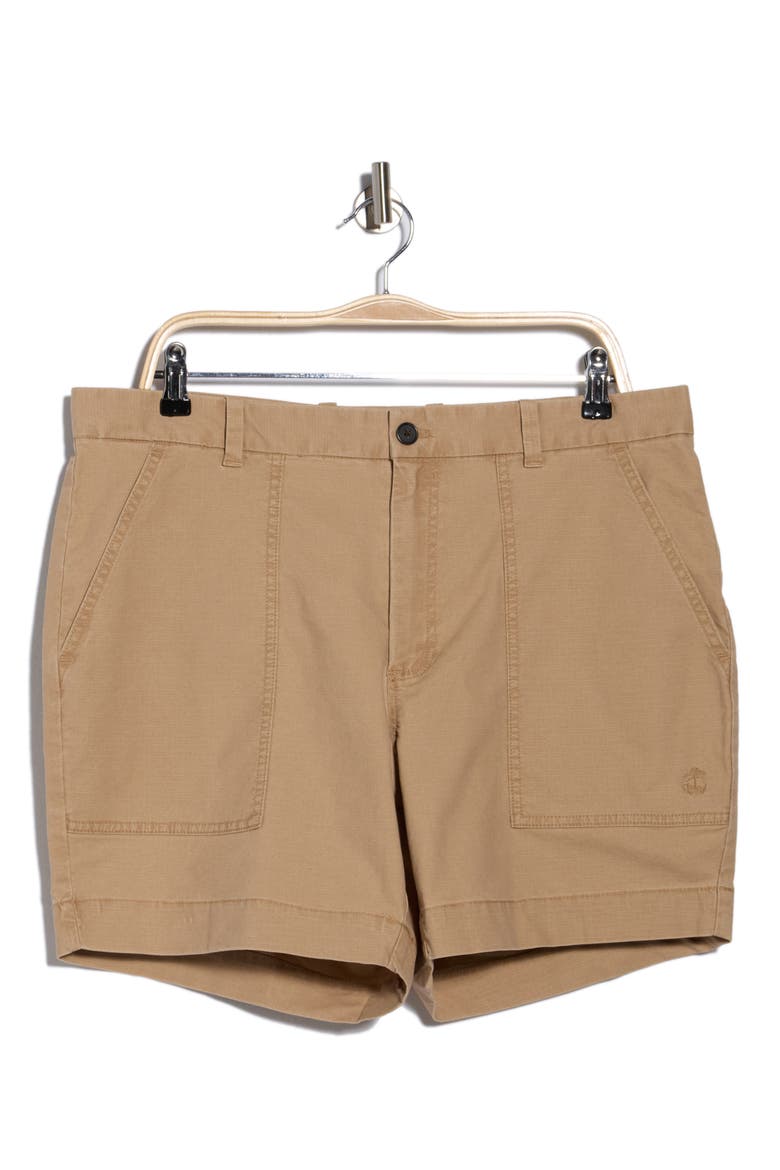 Stretch Cotton Shorts, Alternate, color, TANNIN