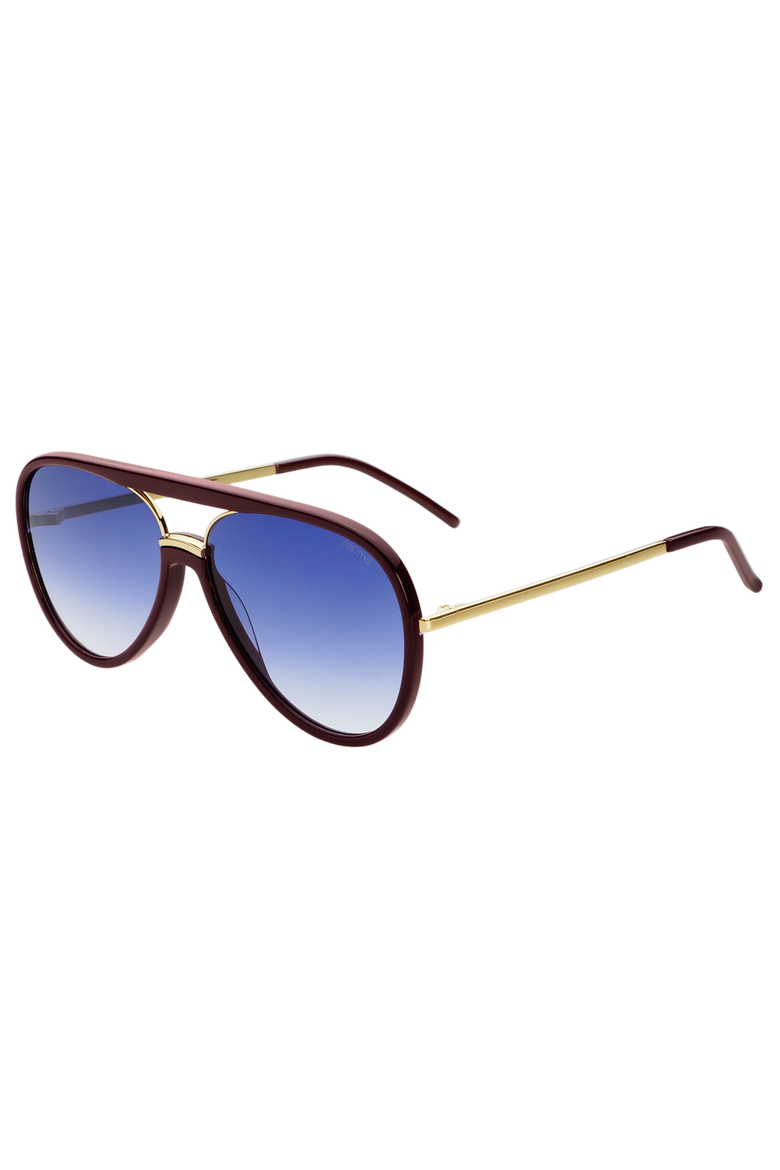 Shay Aviator Sunglasses, Alternate, color, Burgundy