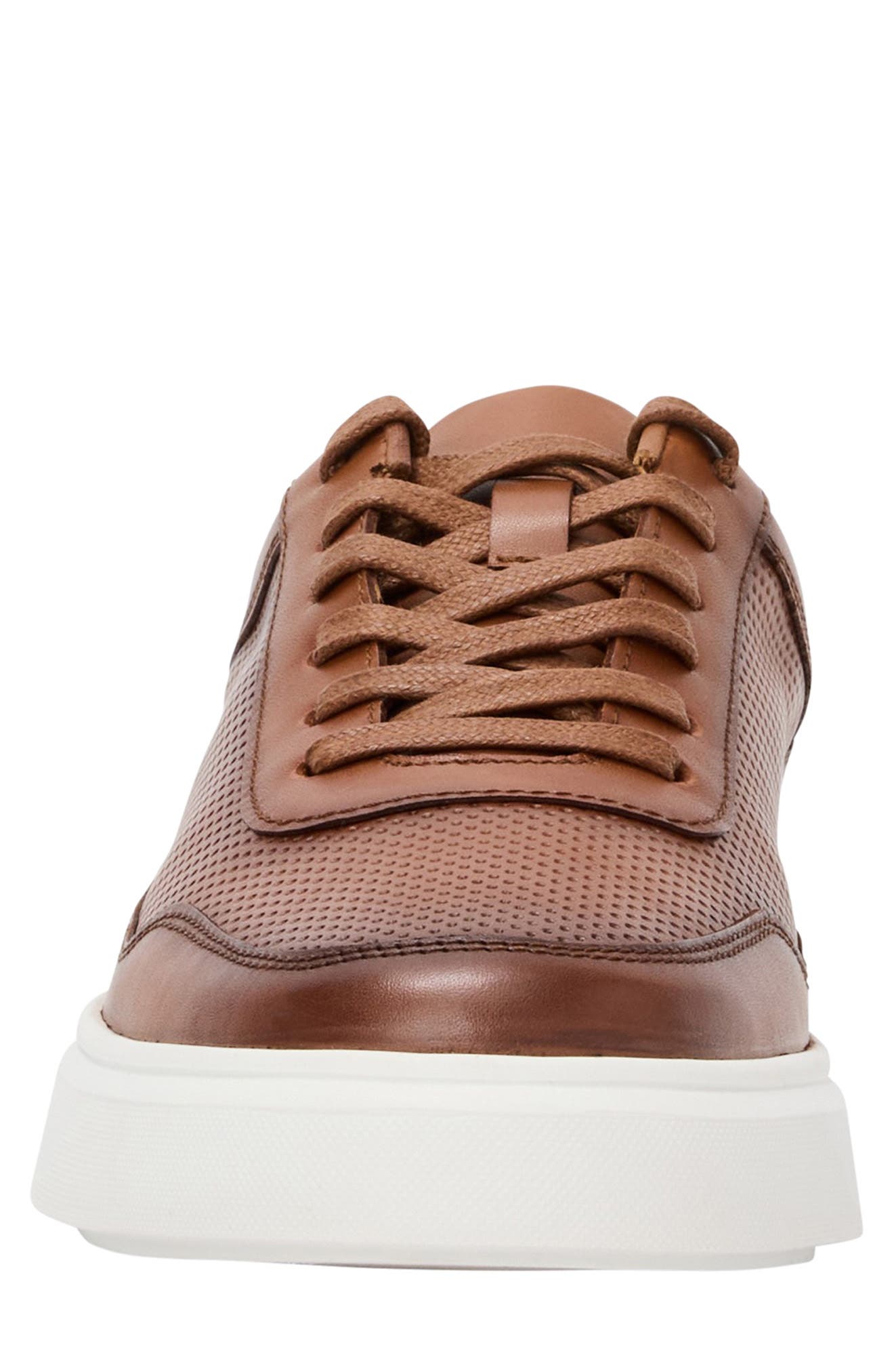 Andrew Perforated Leather Sneaker, Alternate, color, COGNAC PERF