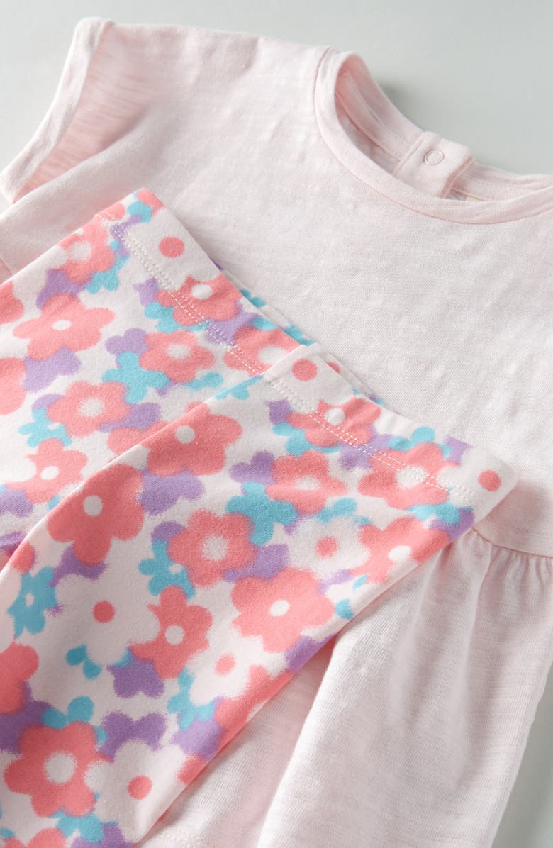 Tucker + Tate Peplum T-Shirt & Leggings Set, Alternate, color, Pink- Pink Soft Floral