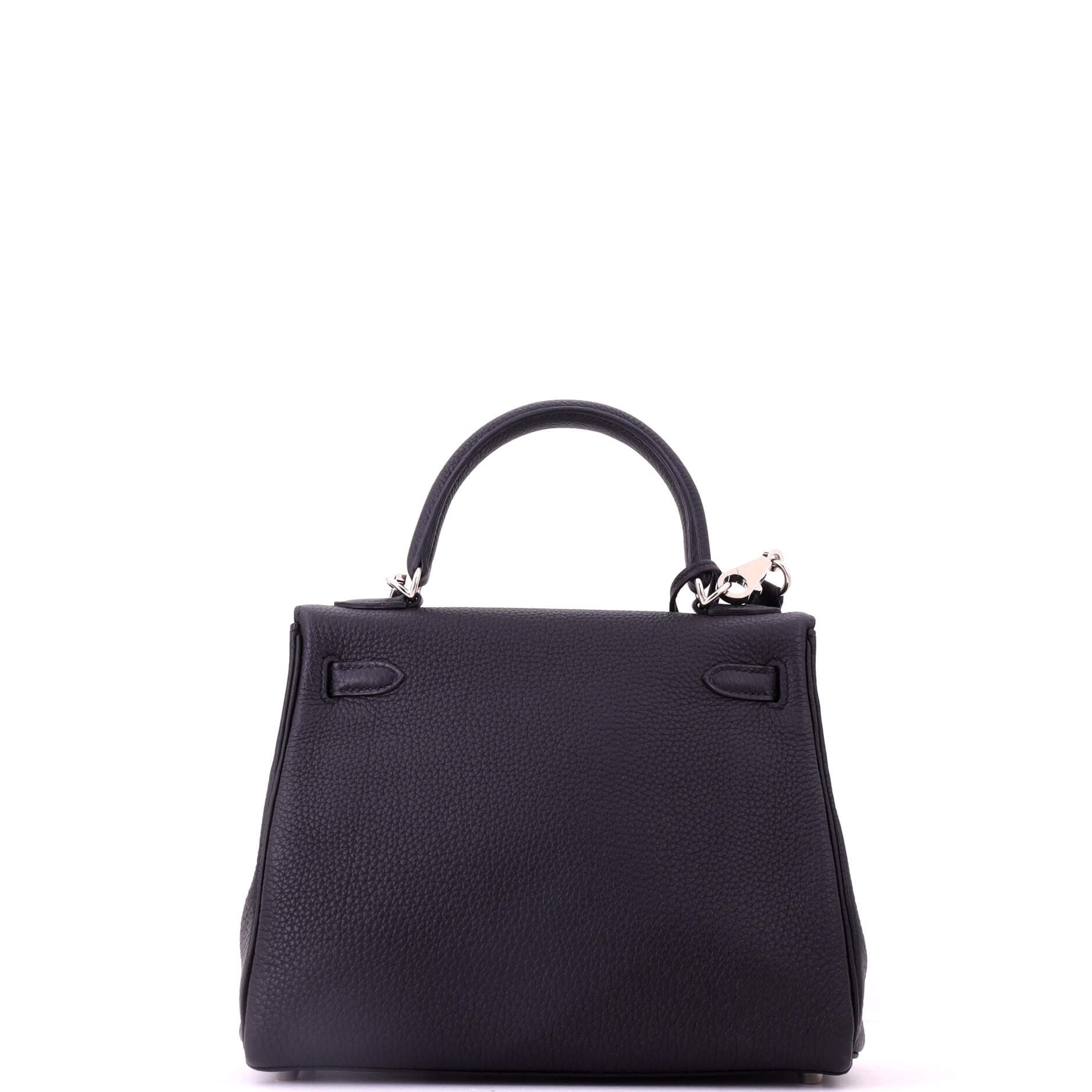 81034712 Kelly Handbag Black Togo with Palladium Hardware 25, Alternate, color, 