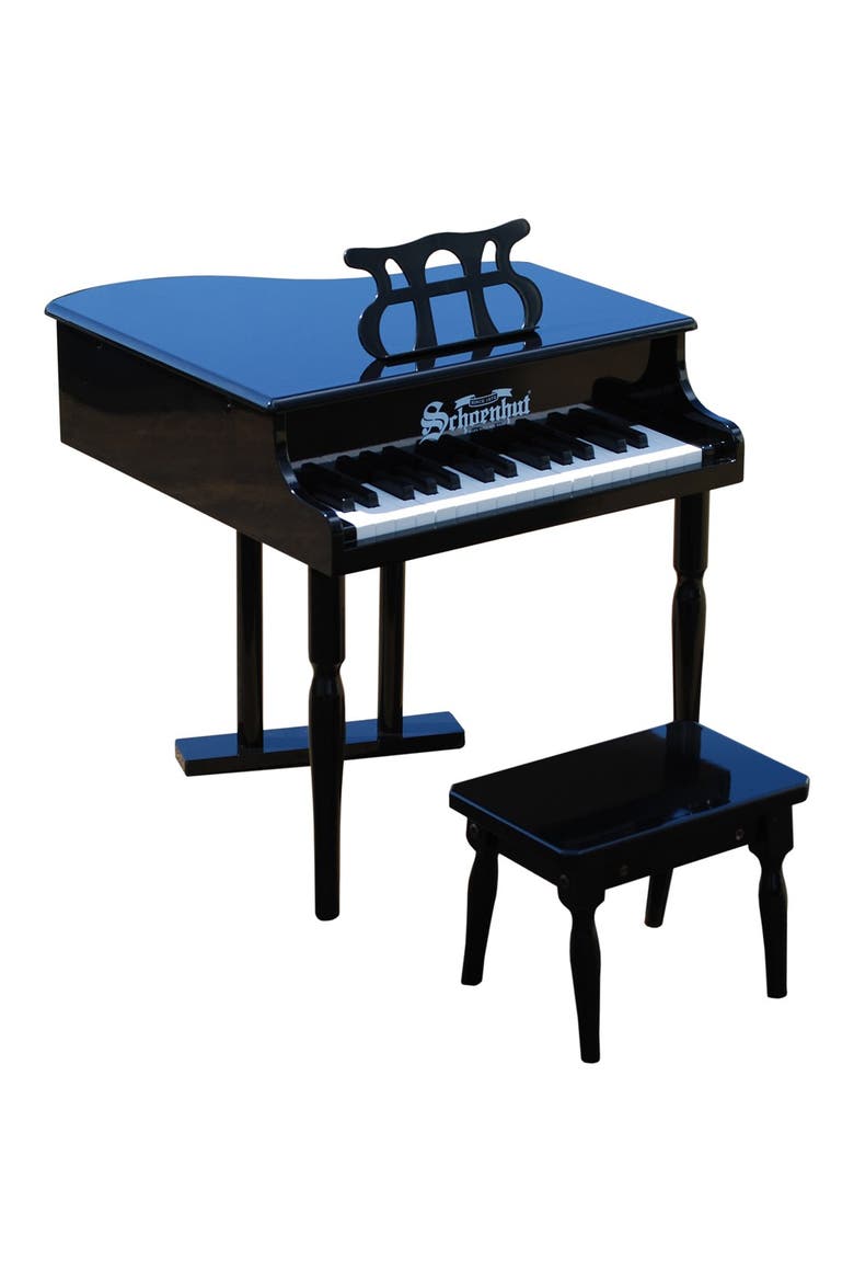 'Classic' Baby Grand Piano, Main, color, BLACK