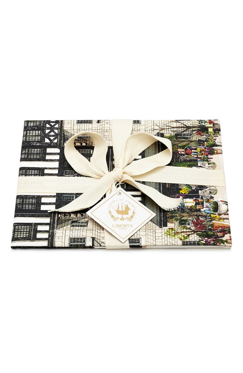 Flowers of Liberty 'Liberty Building' Tea Towel, Alternate, color, 