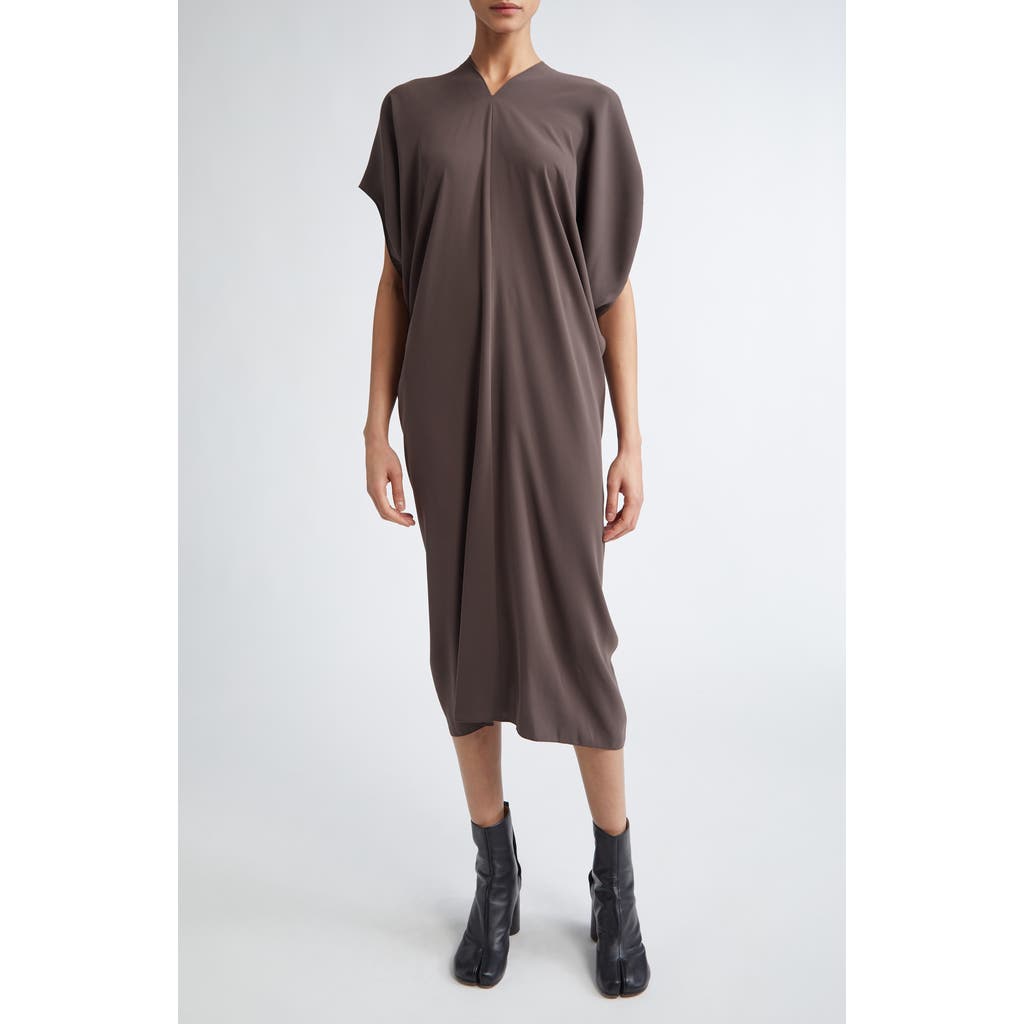 MM6 Maison Margiela Draped Midi Dress in Brown  product