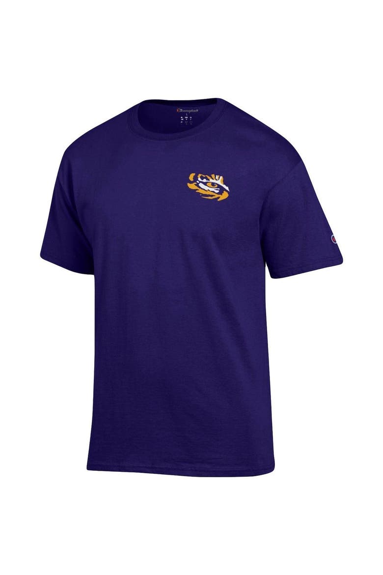 Men's Champion Purple LSU Tigers Stack 2-Hit T-Shirt, Alternate, color, Purple
