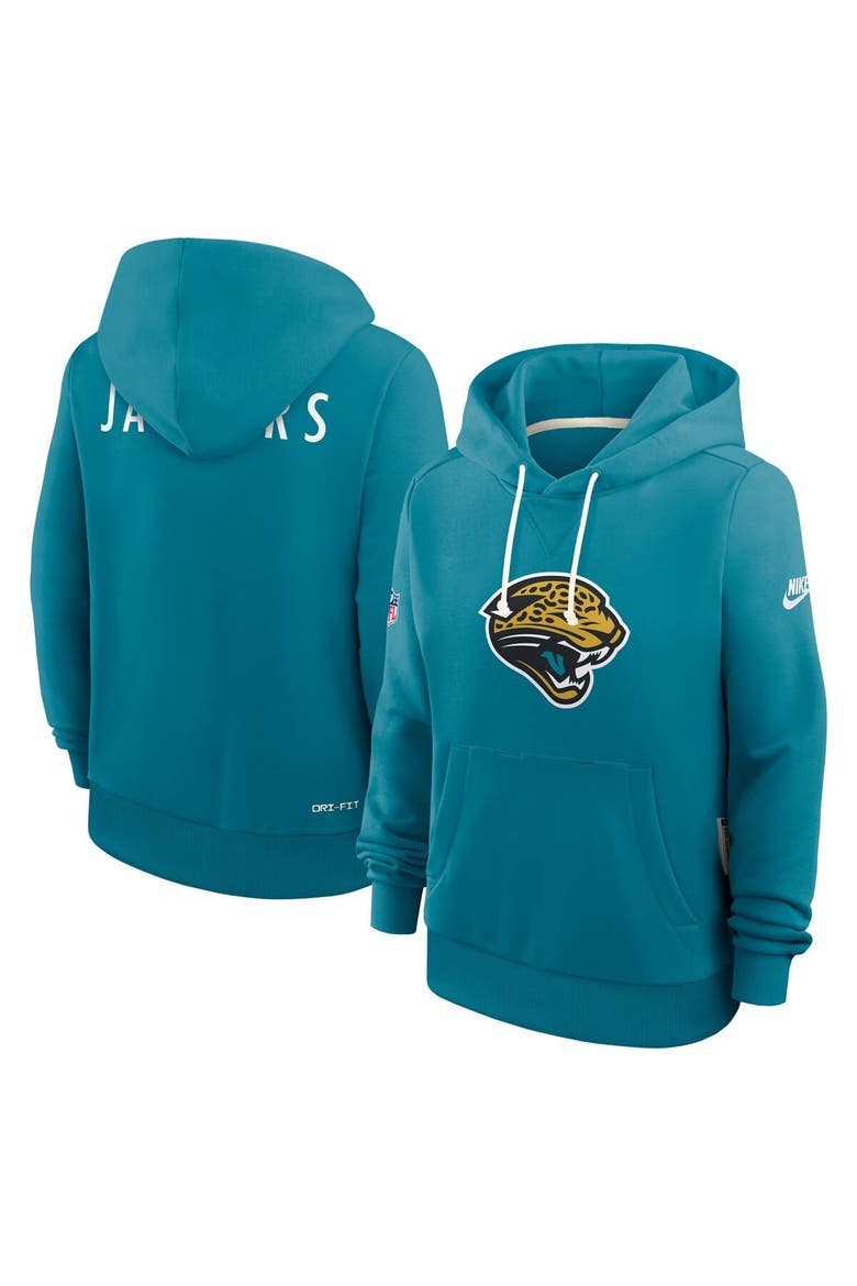 Women's Nike Teal Jacksonville Jaguars Sideline Standard Issue Throwback Dri-FIT Hoodie, Alternate, color, Teal