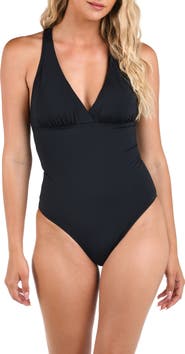 La Blanca Island Goddess Cross Back One-Piece Swimsuit