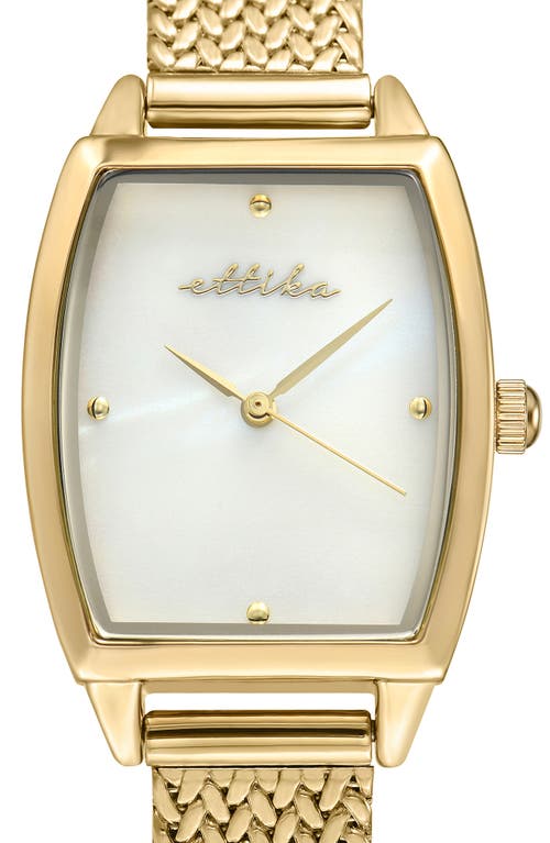 Ettika Timeless Texture Watch In Gold