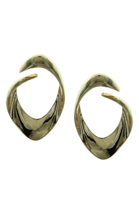 Lola Open Drop Hoop Earrings