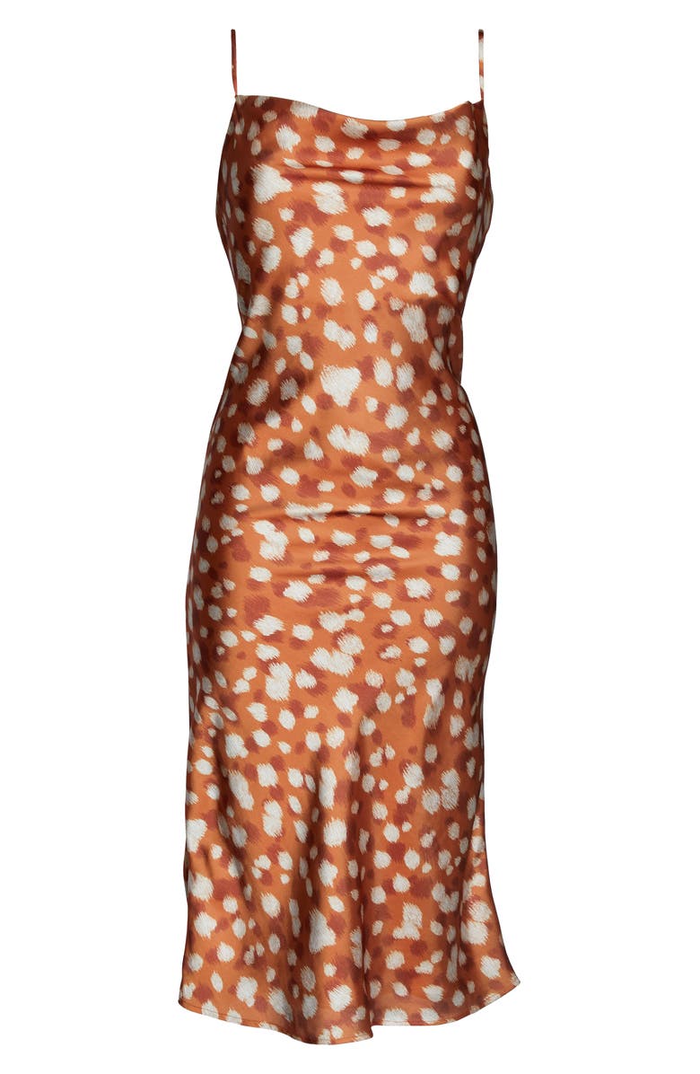 Bardot Animal Spot Slipdress, Alternate, color, 
