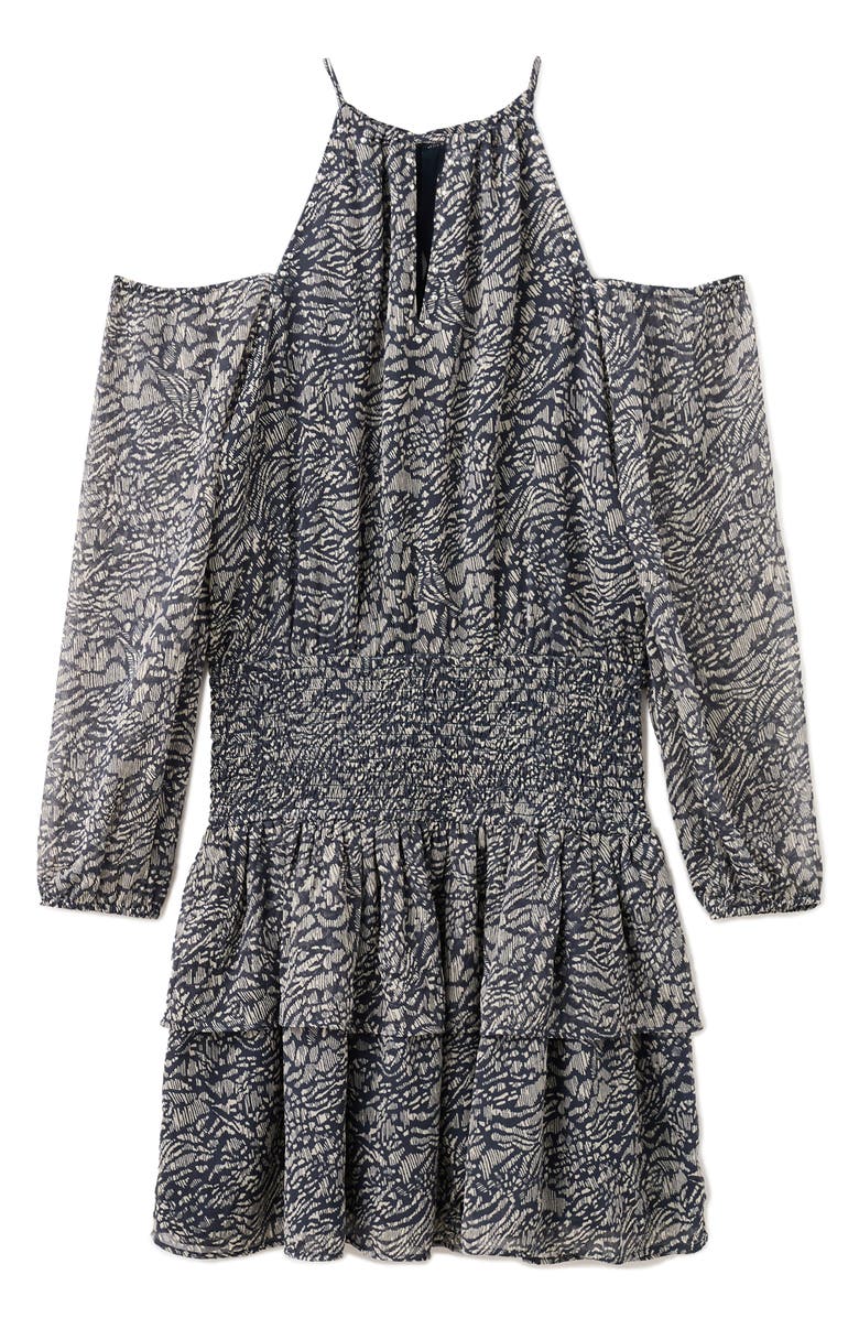 MANGO TEEN Long Sleeve Cold Shoulder Minidress, Main, color,