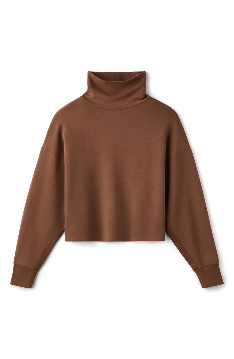 Rhone DreamGlow Mock Neck Top, Alternate, color, Chestnut Brown