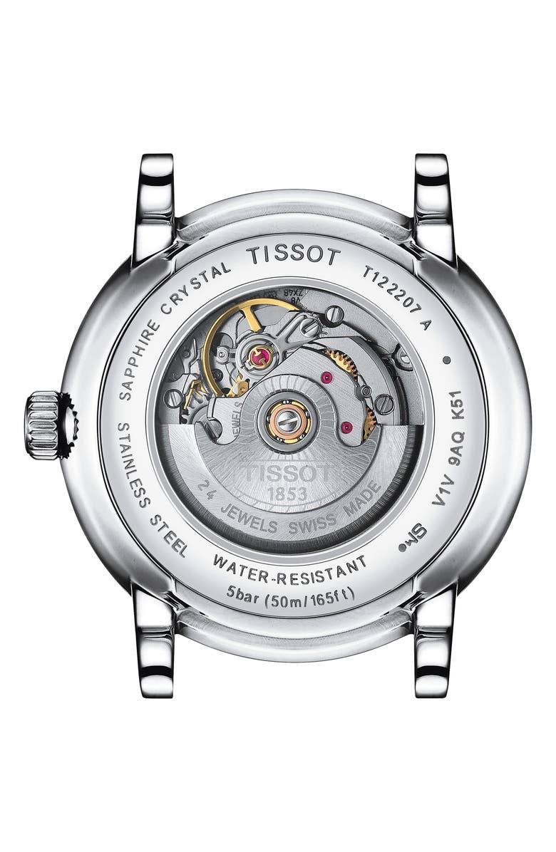 Tissot Carson Auto Bracelet Watch, 30mm, Alternate, color, Silver