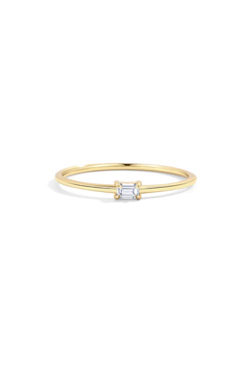 Mint & Lily Dainty Baguette Diamond Stacking Ring