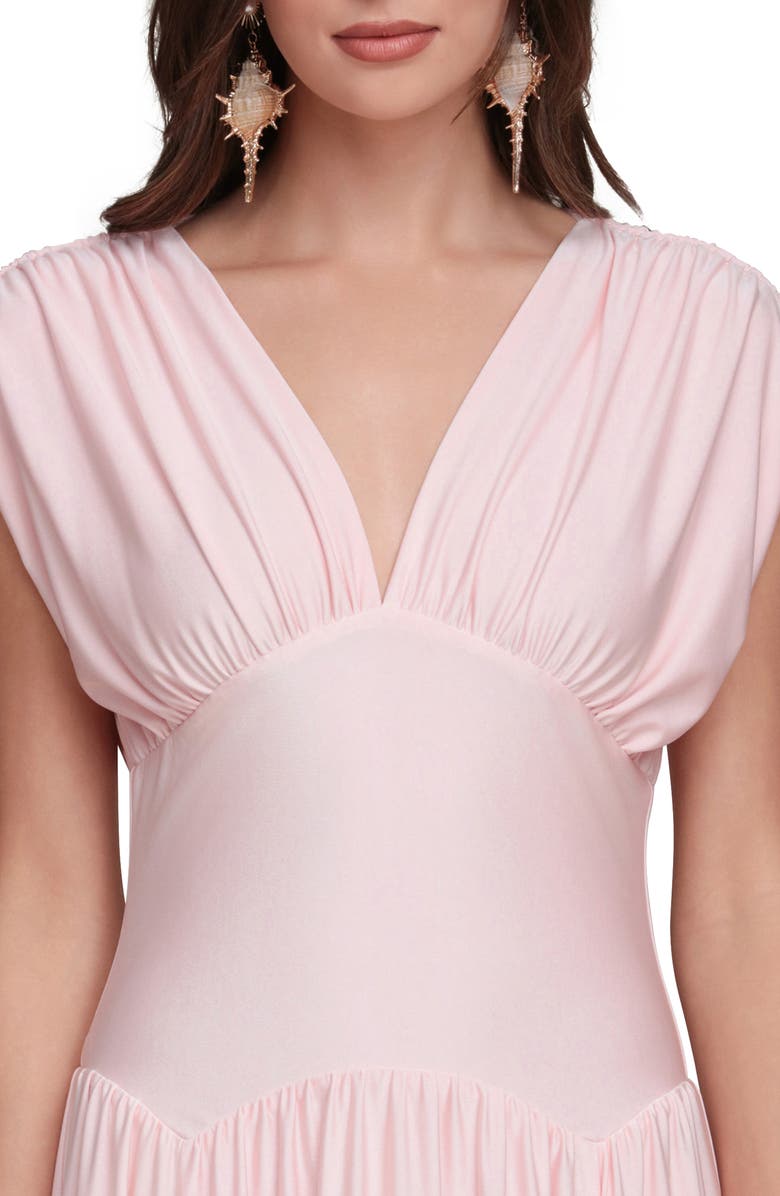 Avec Les Filles Shirred Maxi Dress, Alternate, color, Baby Pink