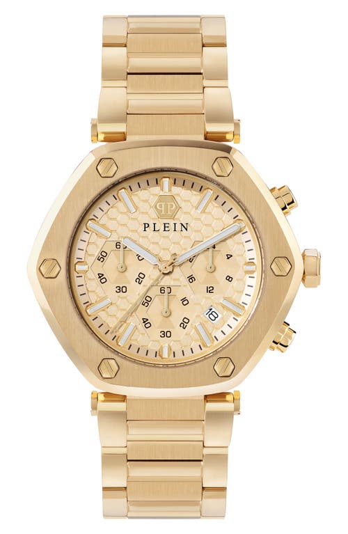 PHILIPP PLEIN The Hexagon Bracelet Chronograph Watch, 42mm in Ip Yellow Gold  product