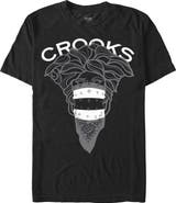 Crooks & Castles Men's Crooks & Castles Medusa Black and White Effect  Graphic T-Shirt