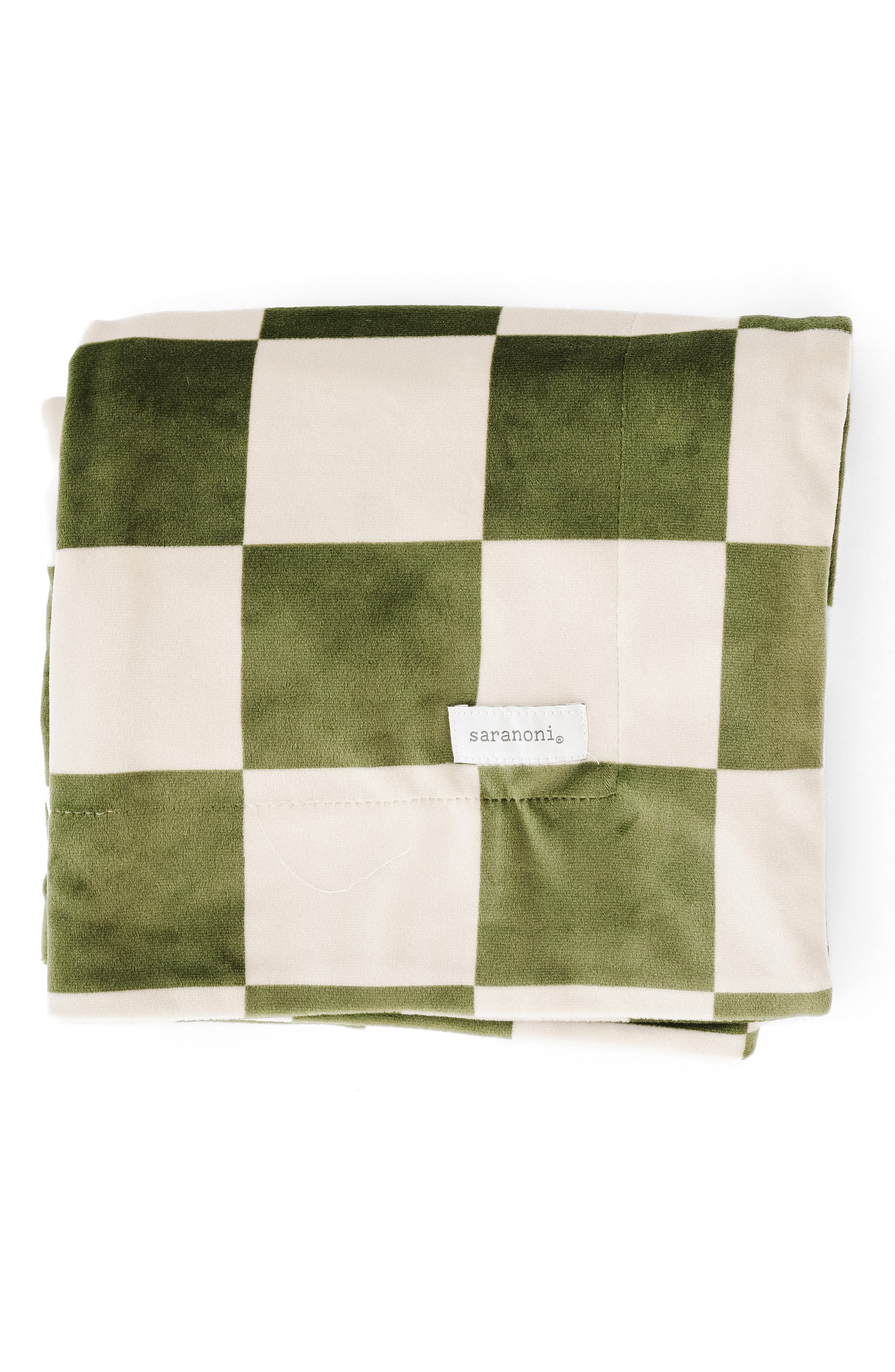 selected OLIVE CHECKERED