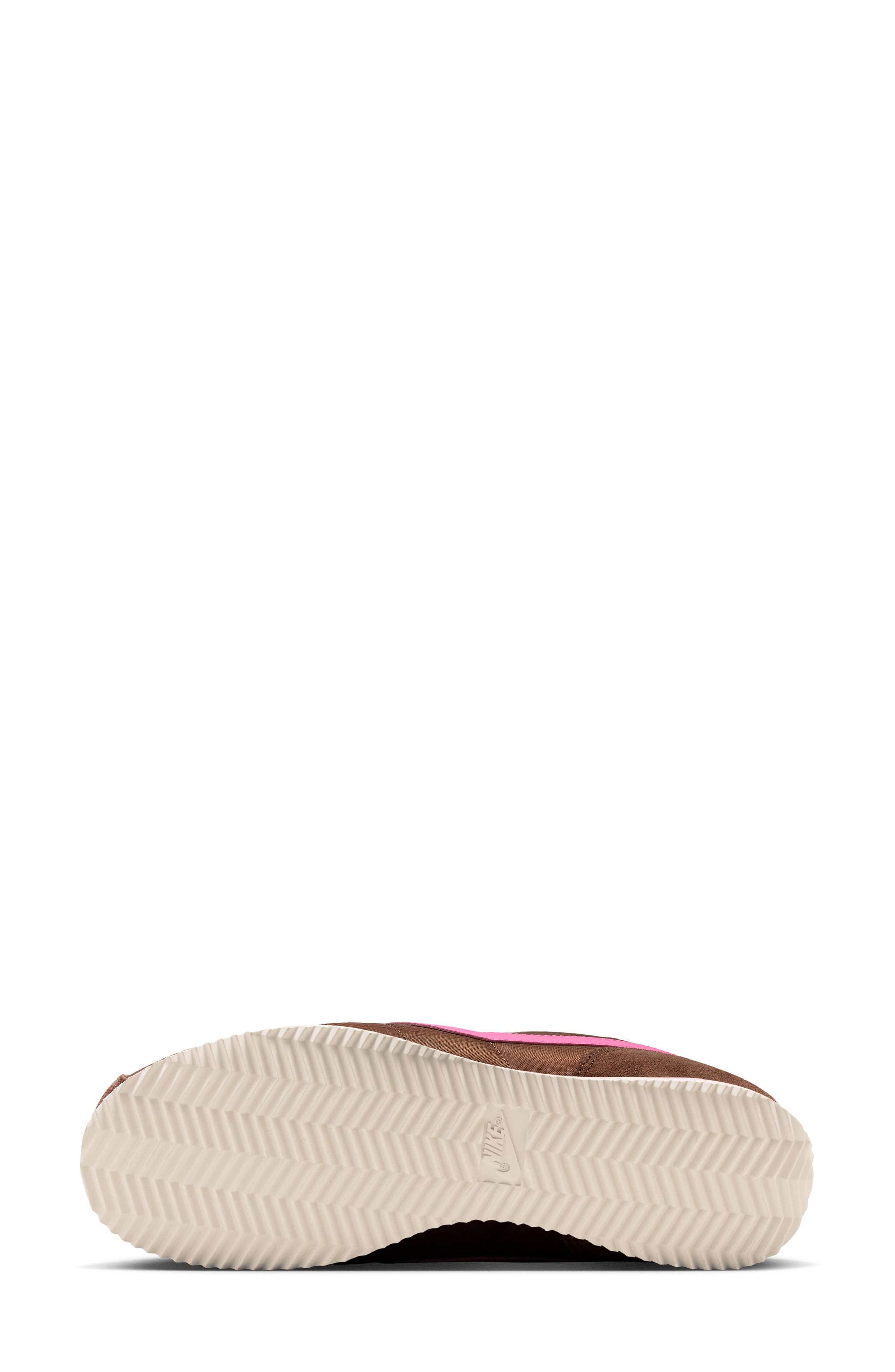 Nike Cortez TXT Sneaker, Alternate, color, Fauna Brown/ Pink/ Sail/ White