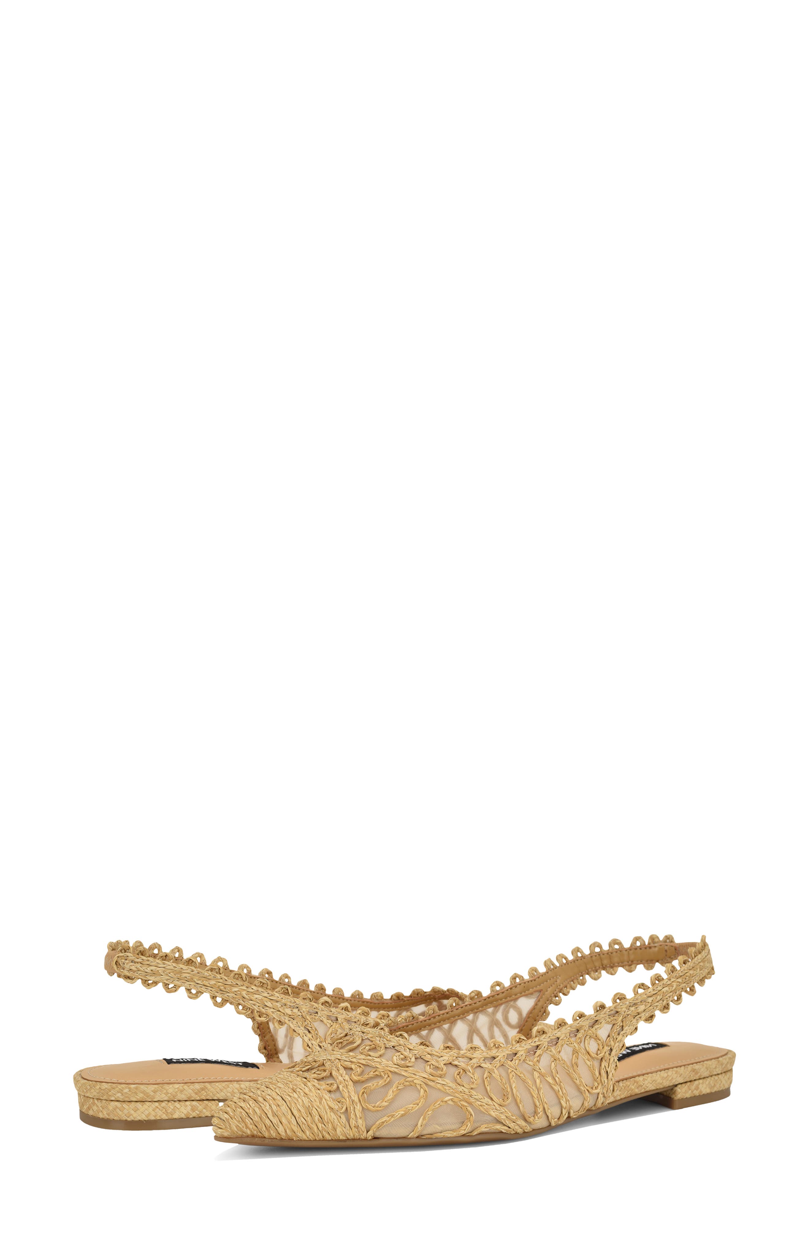 Jovias Slingback Pointed Toe Flat, Alternate, color, LIGHT NATURAL