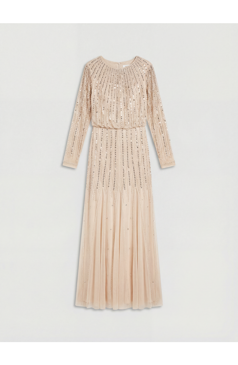 Coast Long Sleeve Maxi Dress, Alternate, color, Champagne