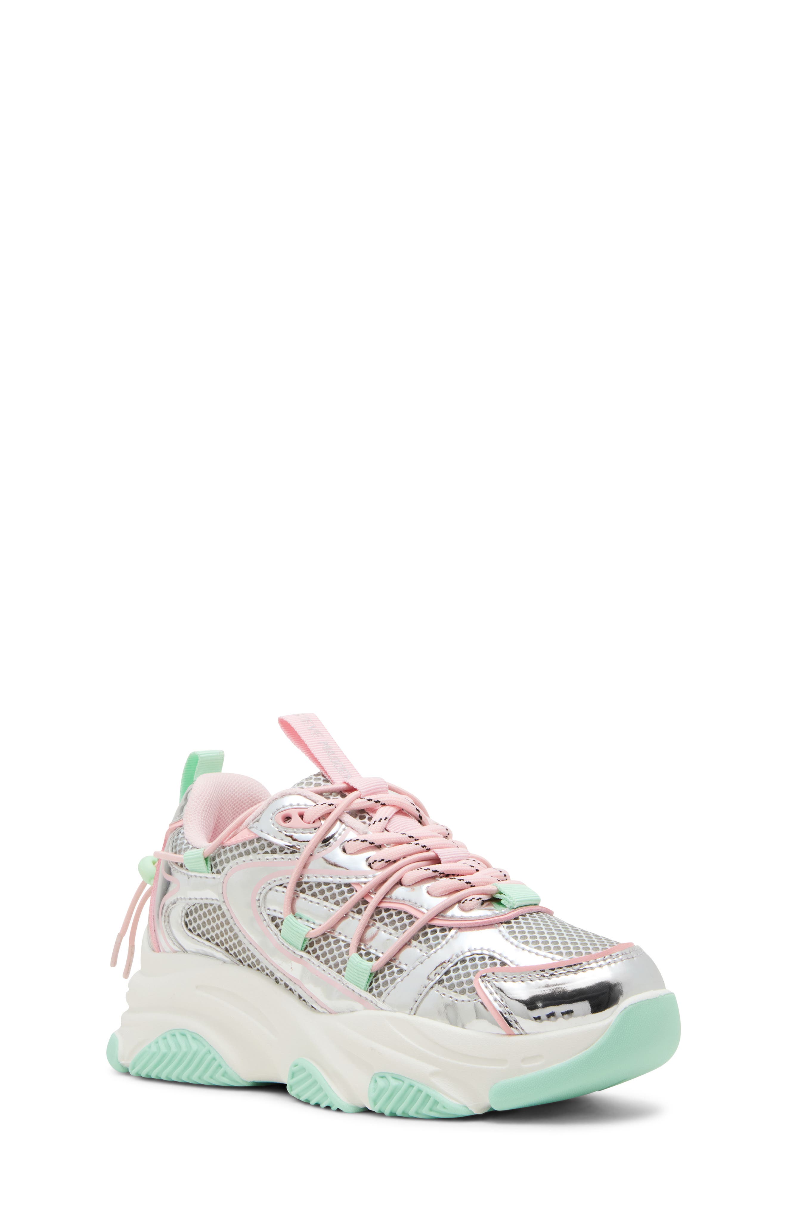 Steve Madden Kids' Jkey Sneaker, Main, color, Mint Multi